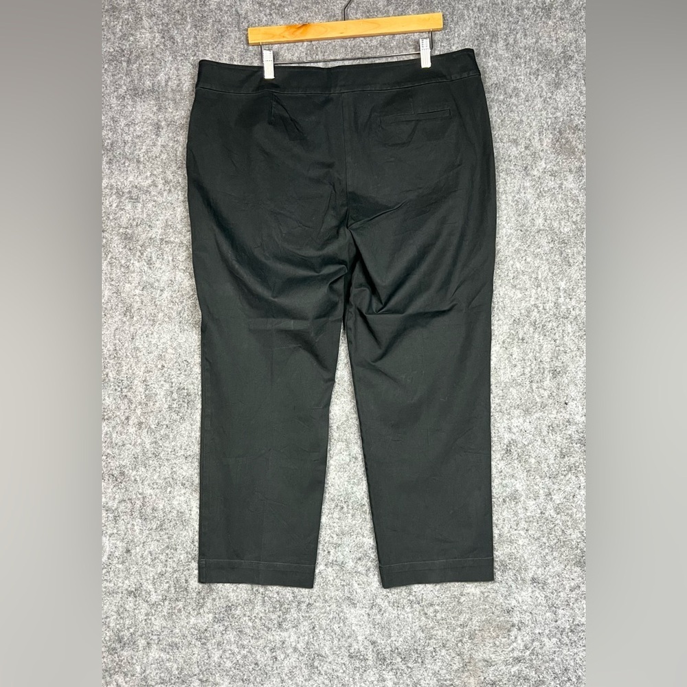 Eileen Fisher Black Ankle Pants 95% Organic Cotton Pants Size XL - Picture 8 of 9